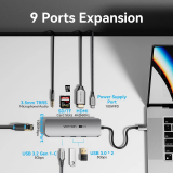 Док-станция Vention 9-in-1 USB-C Docking Station (TQMHB)