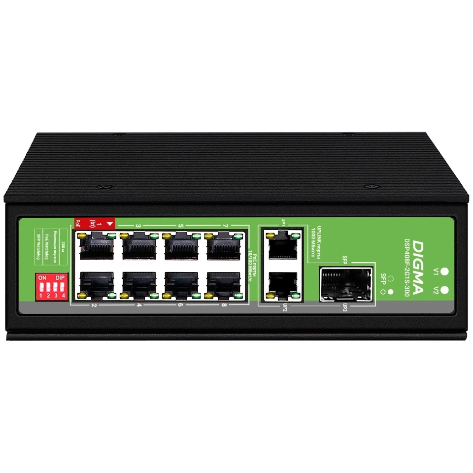 Коммутатор (свитч) Digma DSP408F-2G1S-300 - фото 2
