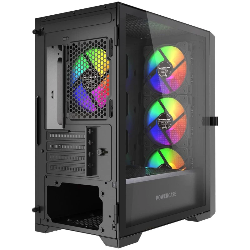 Корпус Powercase Alisio Micro X4B V2 LE Black - CAMCXB-A4-LE - фото 6