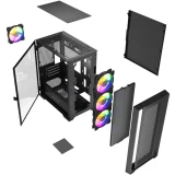 Корпус Powercase Alisio Micro X4B V2 LE Black (CAMCXB-A4-LE)