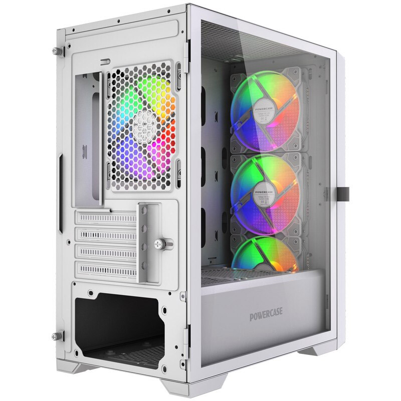 Корпус Powercase ByteFlow Micro White LE - CAMBFW-A4-LE - фото 7