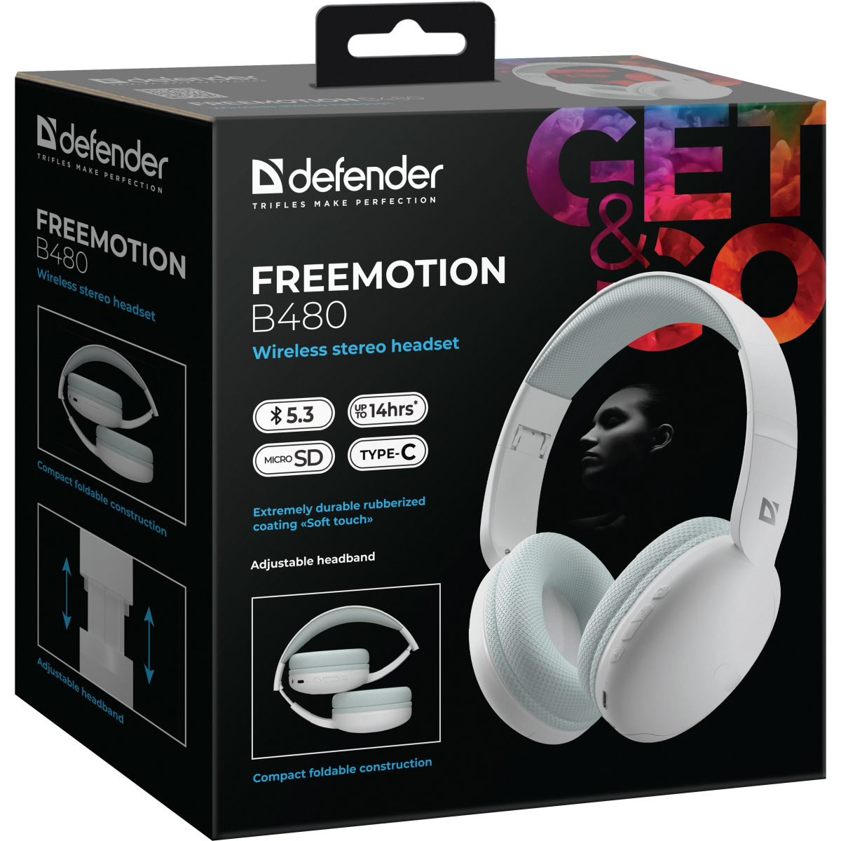 Гарнитура Defender FreeMotion B480 White (63481) - фото 9