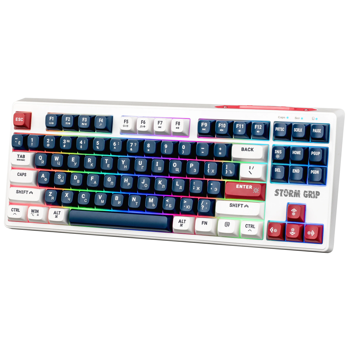 Клавиатура Defender Storm Grip GK-188 White/Blue (45188) - фото 2