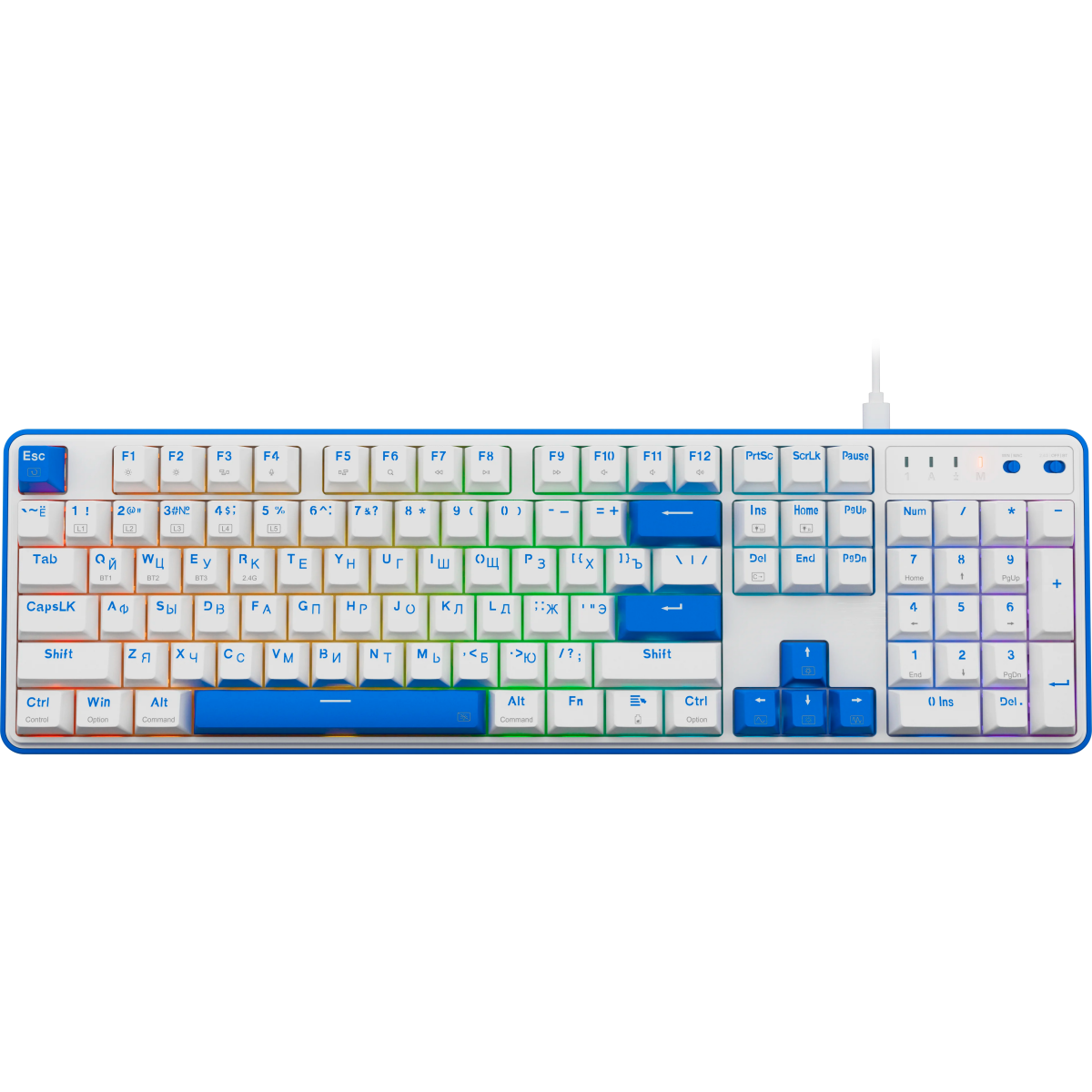 Клавиатура Redragon Faye Pro White/Blue (72257)