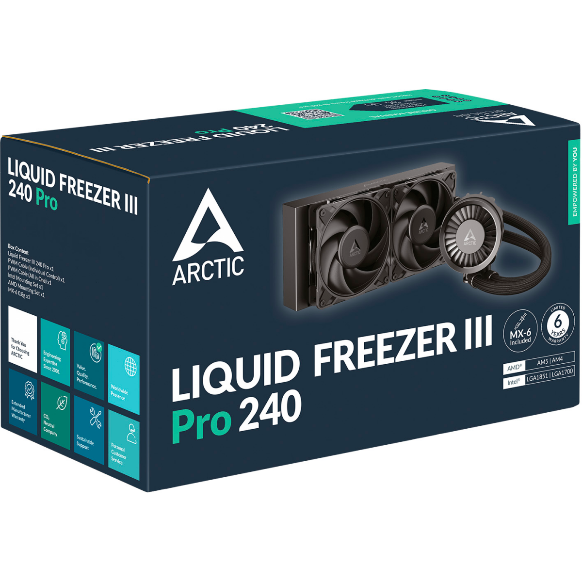 Система жидкостного охлаждения Arctic Liquid Freezer III Pro 240 Black - ACFRE00178A - фото 6