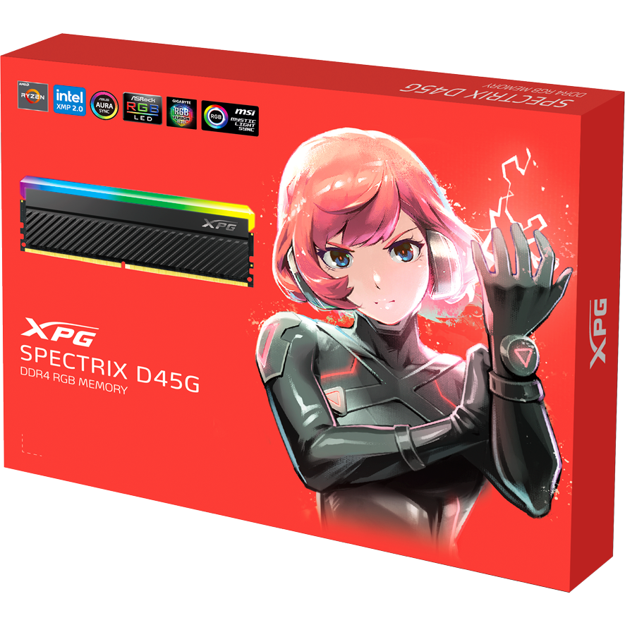 Оперативная память 32GB DDR4 3200MHz ADATA XPG SPECTRIX D45G RGB (AX4U320016G16A-DCBKD45G) (2x16GB KIT) - фото 6