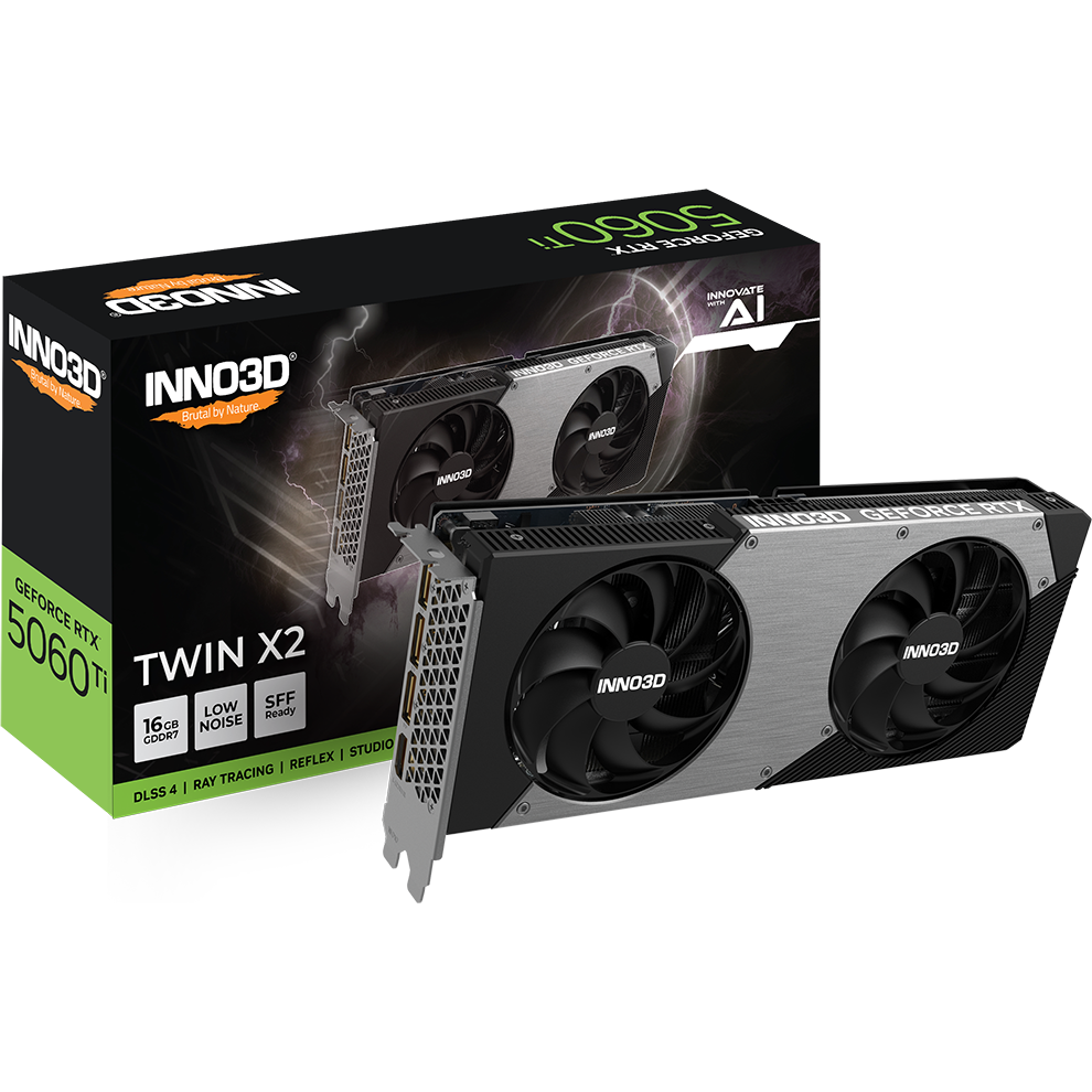 Видеокарта NVIDIA GeForce RTX 5060 Ti INNO3D Twin X2 16Gb (N506T2-16D7-191073N) - фото 3