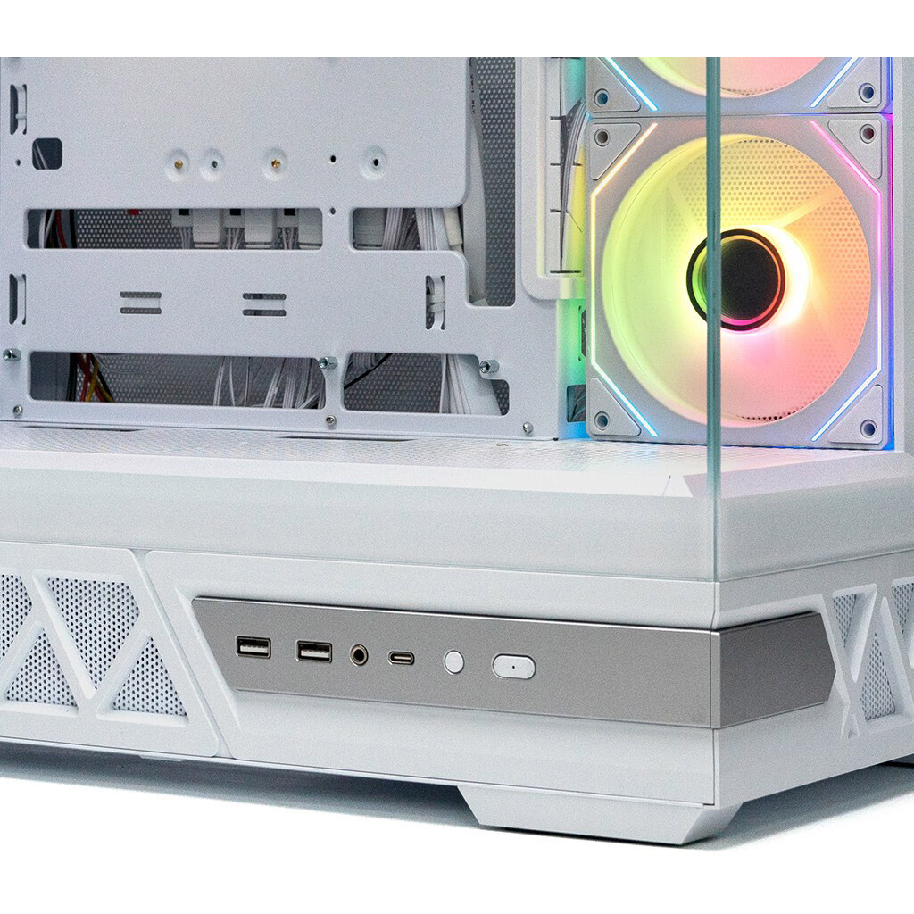Корпус XASTRA Q700 4ARGB-C10-UC White - Q700-4FM12A-C10-UC-WH - фото 5