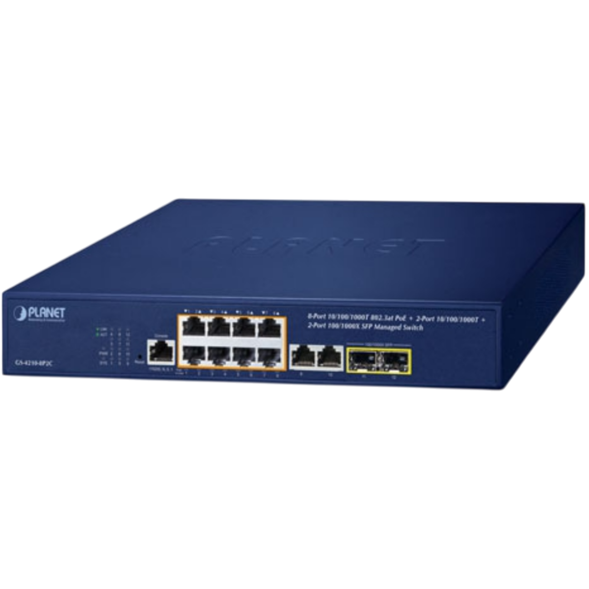 Коммутатор (свитч) PLANET GS-4210-8P2C