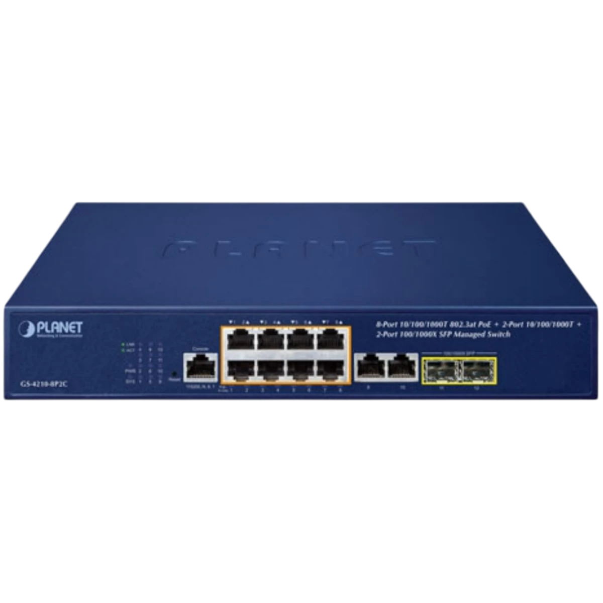 Коммутатор (свитч) PLANET GS-4210-8P2C - фото 2
