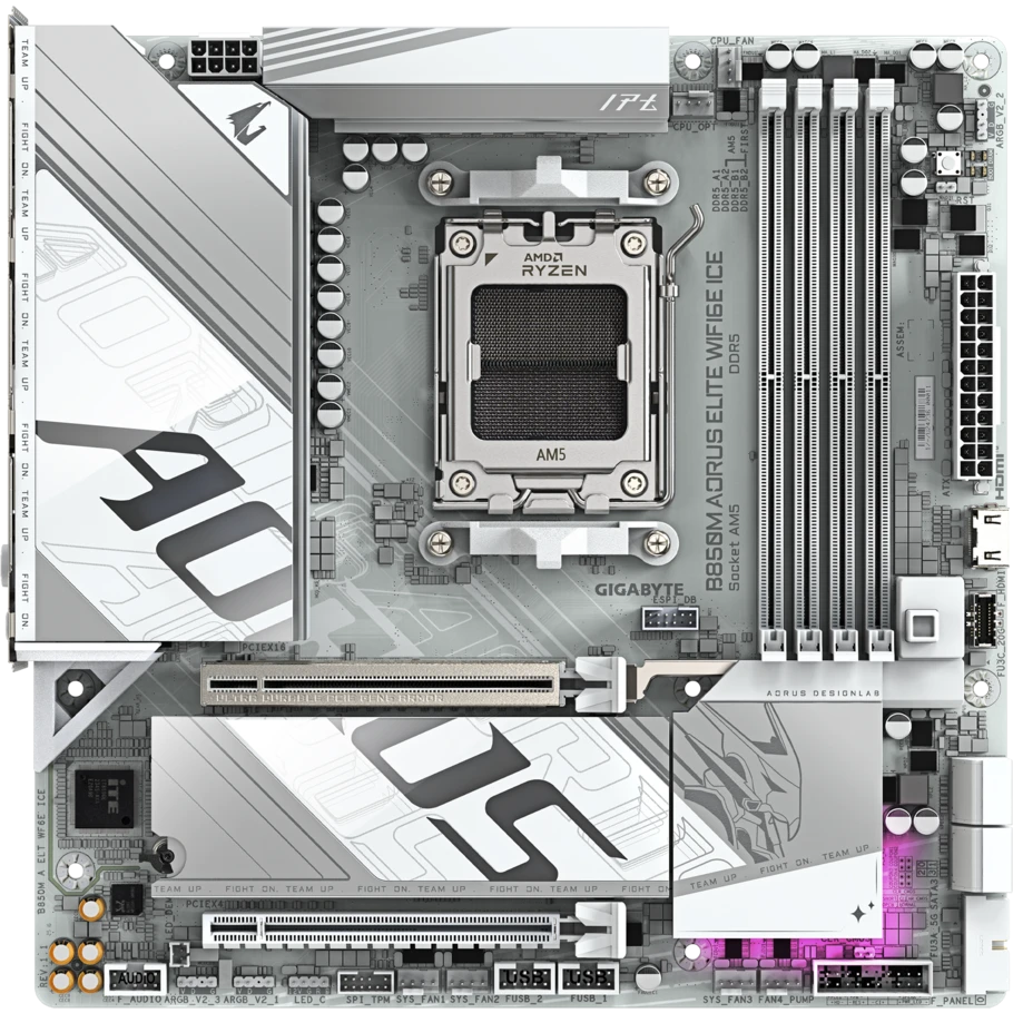 Материнская плата Gigabyte B850M AORUS ELITE WIFI6E ICE (rev. 1.1)