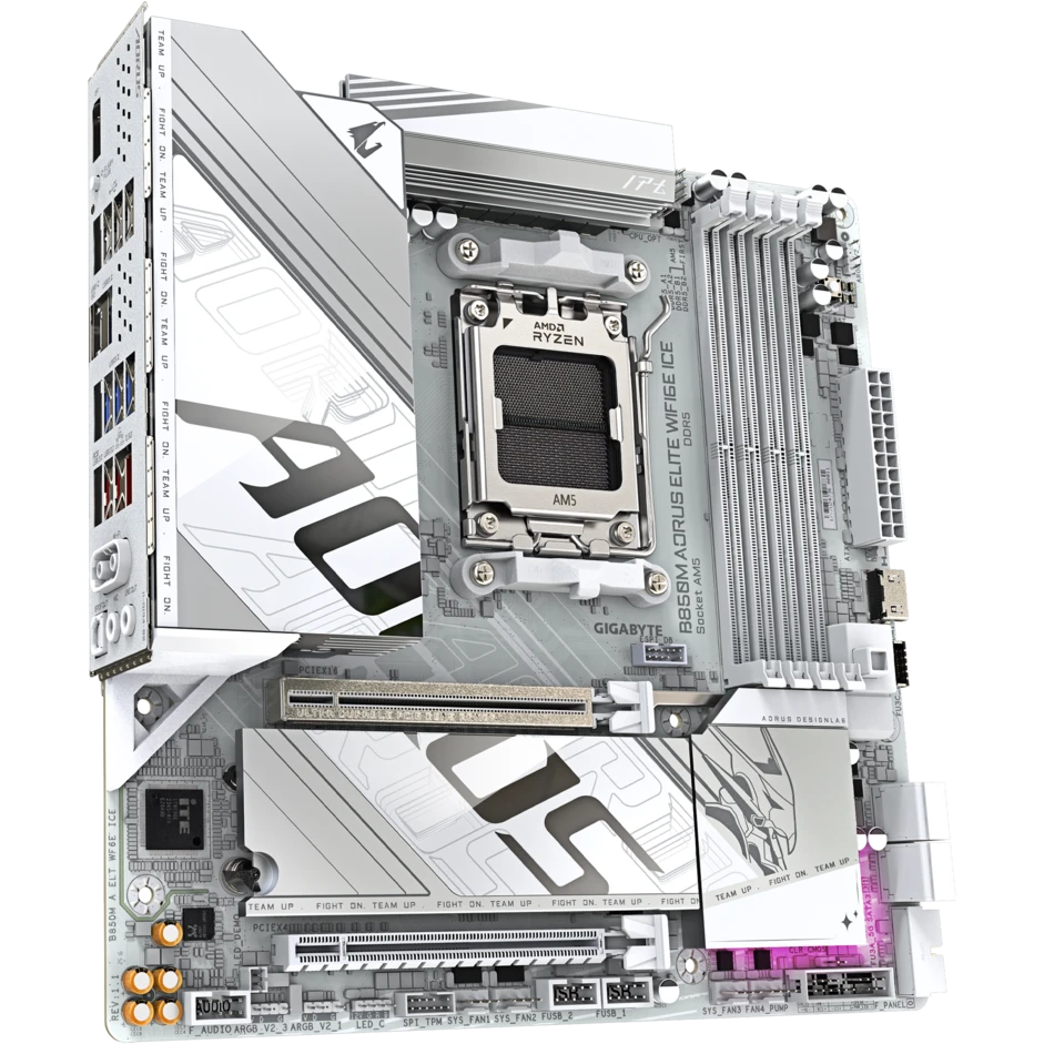 Материнская плата Gigabyte B850M AORUS ELITE WIFI6E ICE (rev. 1.1) - фото 2
