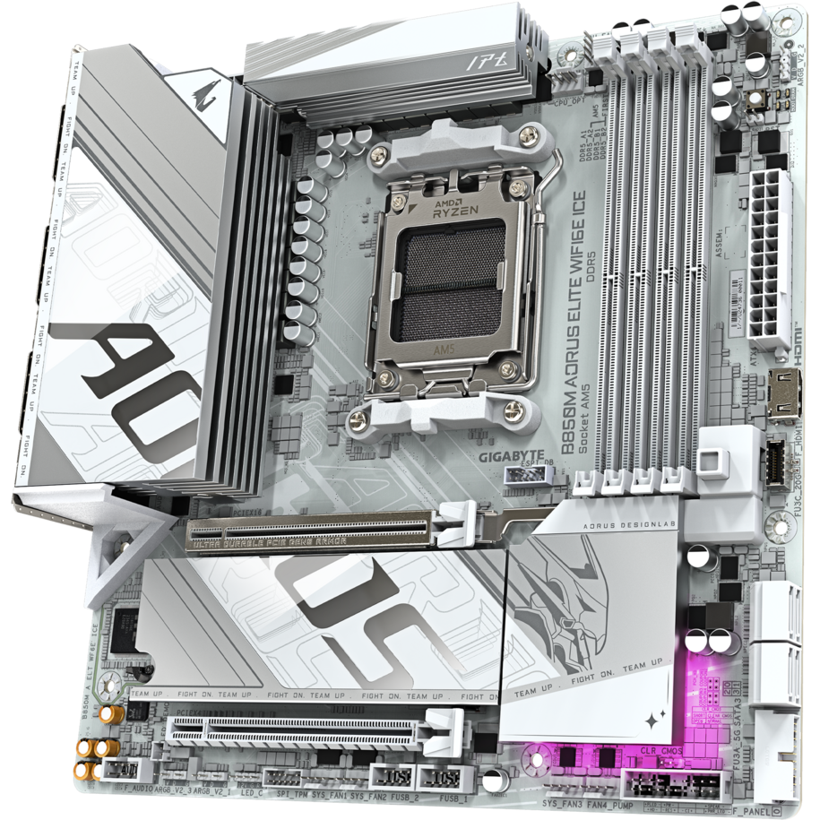 Материнская плата Gigabyte B850M AORUS ELITE WIFI6E ICE (rev. 1.1) - фото 3