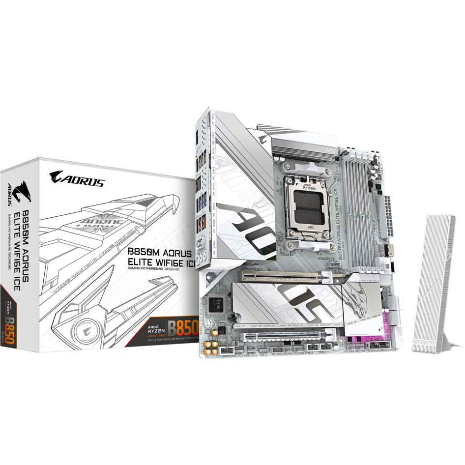 Материнская плата Gigabyte B850M AORUS ELITE WIFI6E ICE (rev. 1.1) - фото 5