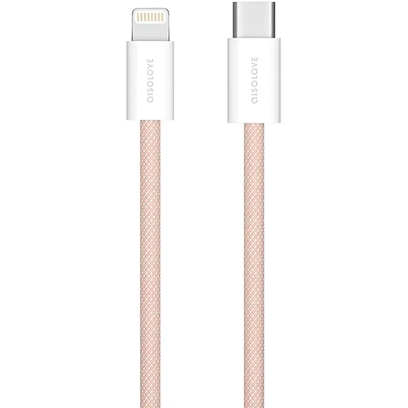 Кабель USB Type-C - Lightning, 1м, SOLOVE DW6 Pink