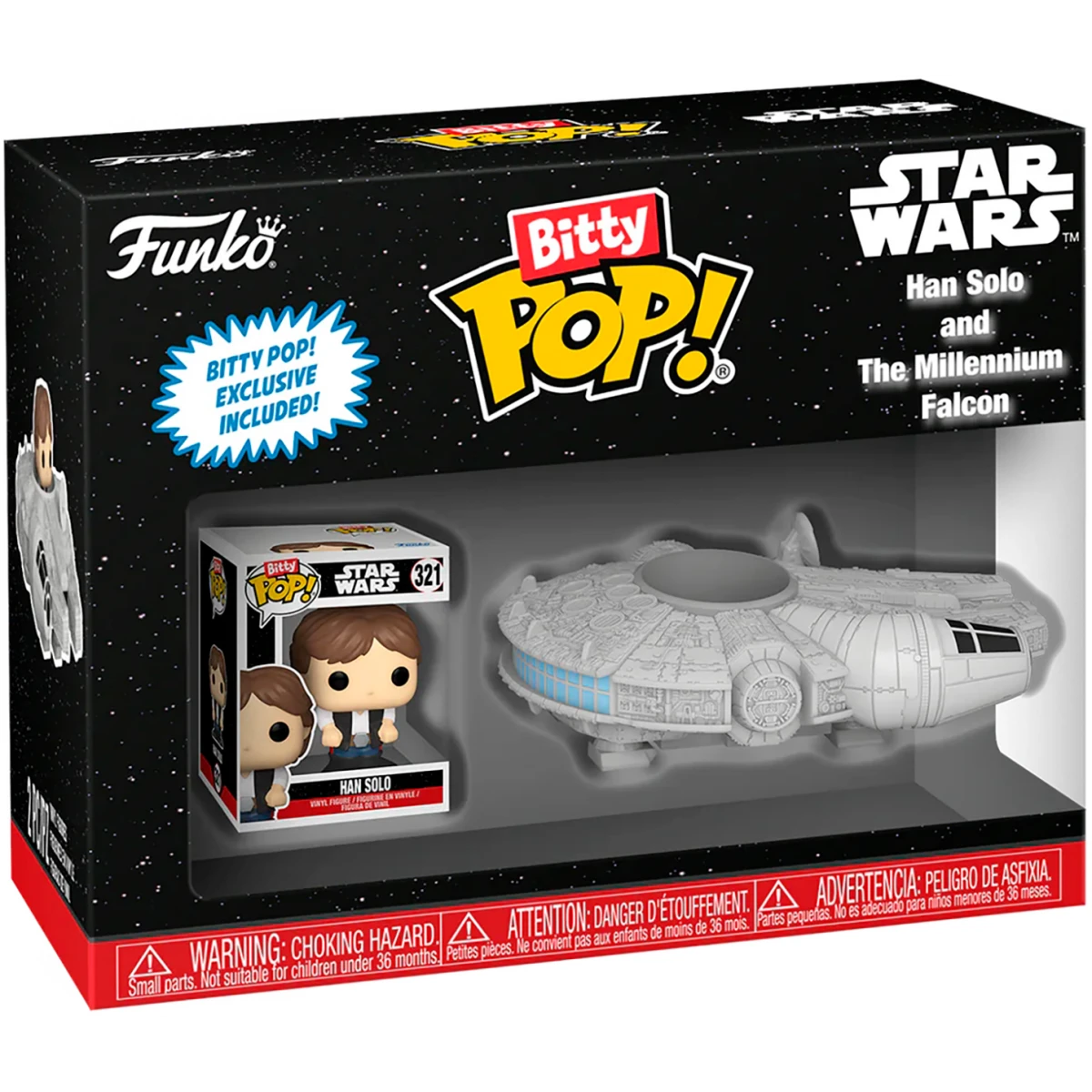 Фигурка Funko Bitty POP! Rides Star Wars Han Solo and The Millenium Falcon - 83623 - фото 2