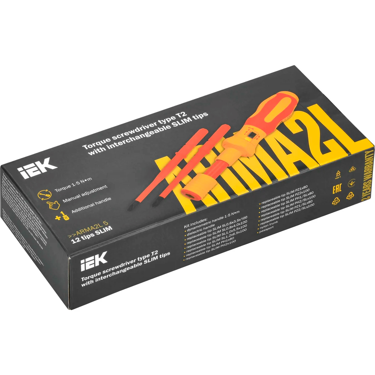 Набор отвёрточный IEK ARMA2L 5 - A2L5-NS50-T2-14 - фото 3