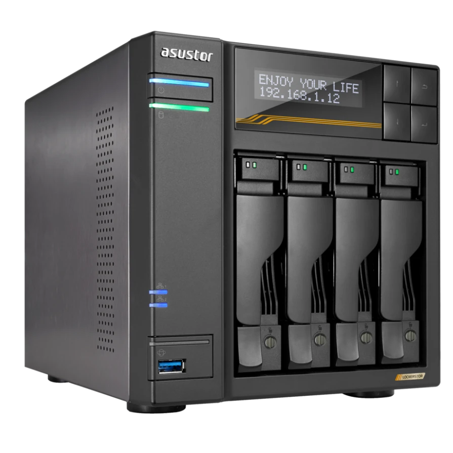 Сетевое хранилище (NAS) ASUSTOR LOCKERSTOR 4 Gen3 (AS6804T) - AS6804T/90IX01T4-BW3S00
