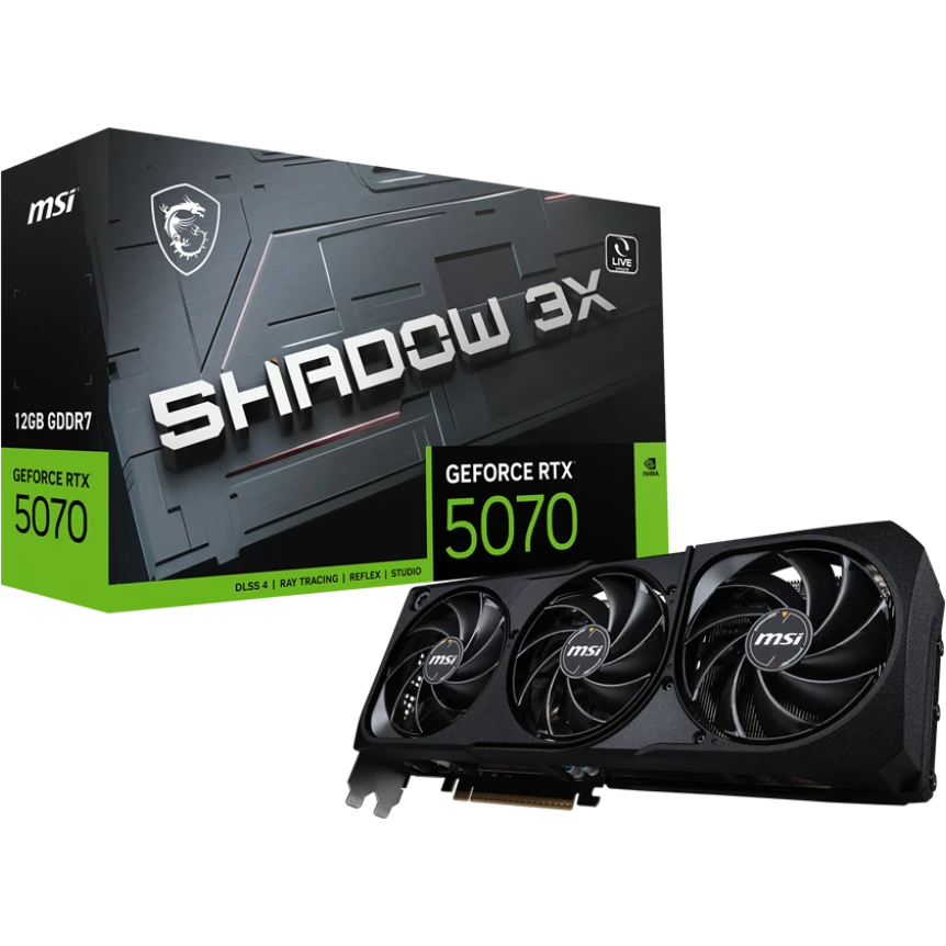 Видеокарта NVIDIA GeForce RTX 5070 MSI 12Gb (RTX 5070 12G SHADOW 3X) - фото 5