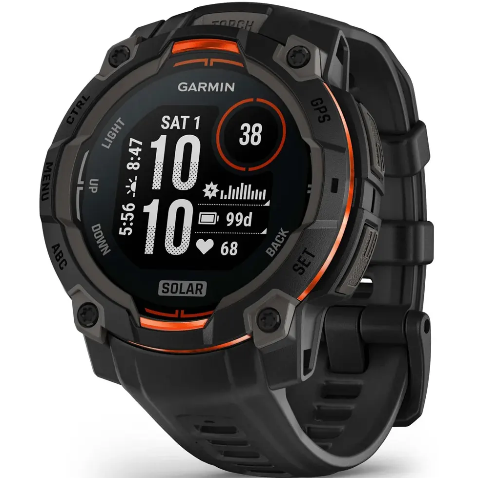 Умные часы Garmin Instinct 3 45mm Solar Black - 010-02934-00