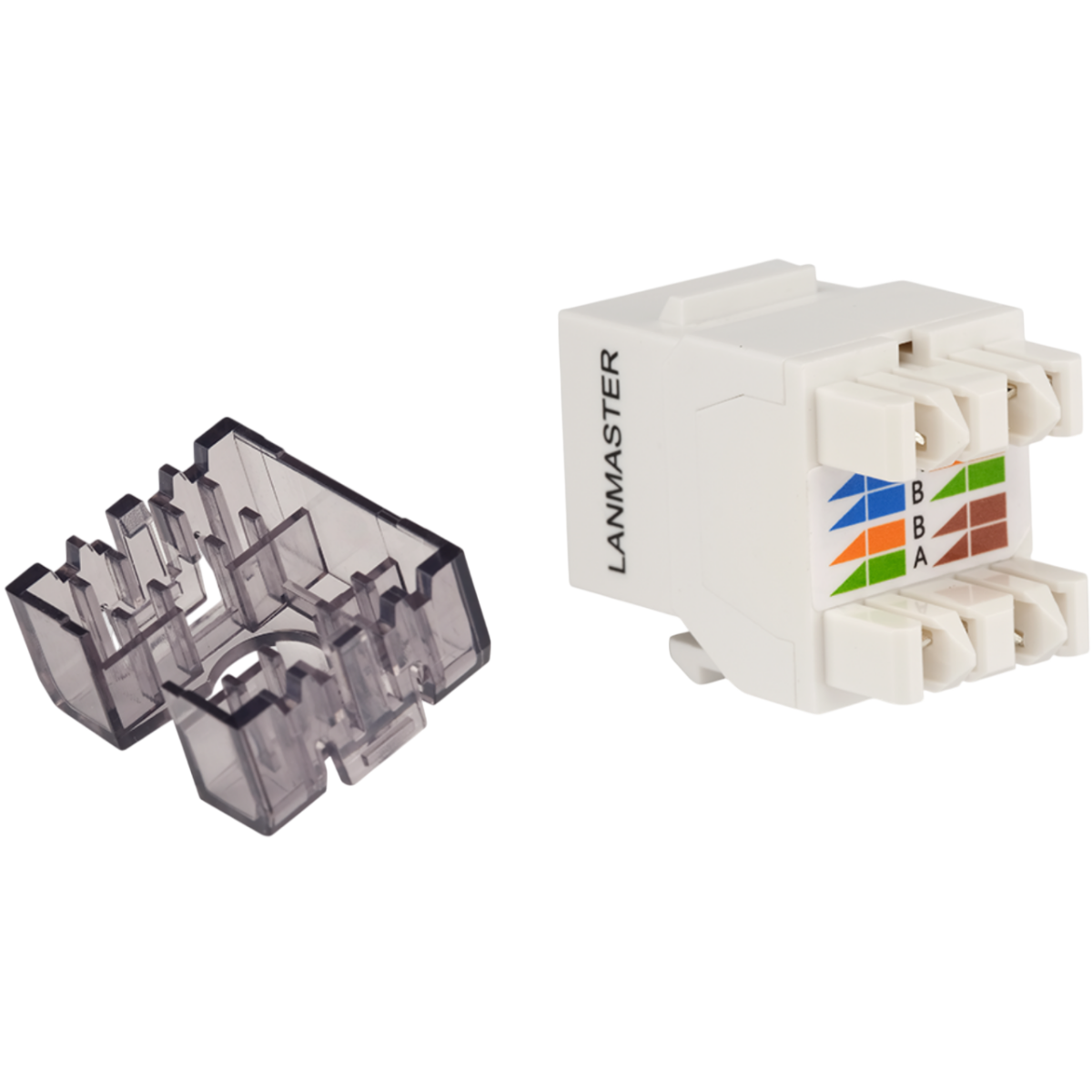 Вставка RJ-45 Lanmaster LAN-OK45U6/180R-WH - фото 2