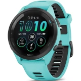 Умные часы Garmin Forerunner 265 Black Bezel with Aqua Case and Aqua/Black Silicone Band (010-02810-12)