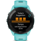 Умные часы Garmin Forerunner 265 Black Bezel with Aqua Case and Aqua/Black Silicone Band (010-02810-12)