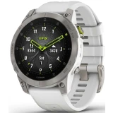 Умные часы Garmin Epix (Gen 2) Sapphire Black Titanium with White Band (010-02582-21)