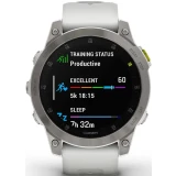 Умные часы Garmin Epix (Gen 2) Sapphire Black Titanium with White Band (010-02582-21)