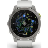 Умные часы Garmin Epix (Gen 2) Sapphire Black Titanium with White Band (010-02582-21)