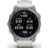 Умные часы Garmin Epix (Gen 2) Sapphire Black Titanium with White Band (010-02582-21)