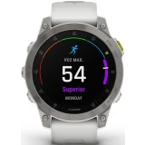 Умные часы Garmin Epix (Gen 2) Sapphire Black Titanium with White Band (010-02582-21)