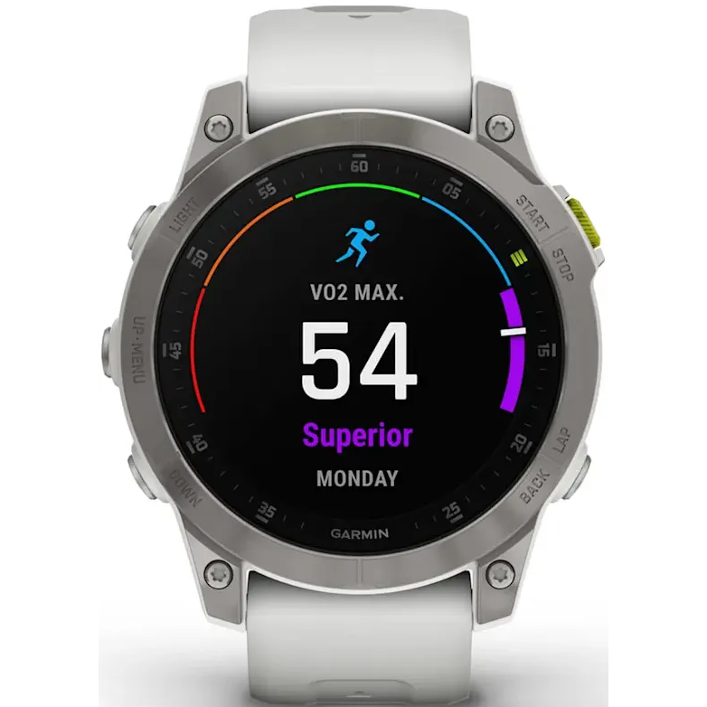 Умные часы Garmin Epix (Gen 2) Sapphire Black Titanium with White Band - 010-02582-21 - фото 9