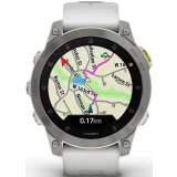 Умные часы Garmin Epix (Gen 2) Sapphire Black Titanium with White Band (010-02582-21)