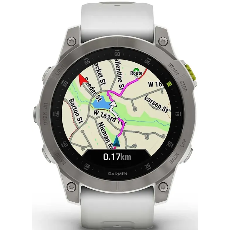 Умные часы Garmin Epix (Gen 2) Sapphire Black Titanium with White Band - 010-02582-21 - фото 10