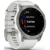 Умные часы Garmin Epix (Gen 2) Sapphire Black Titanium with White Band (010-02582-21)