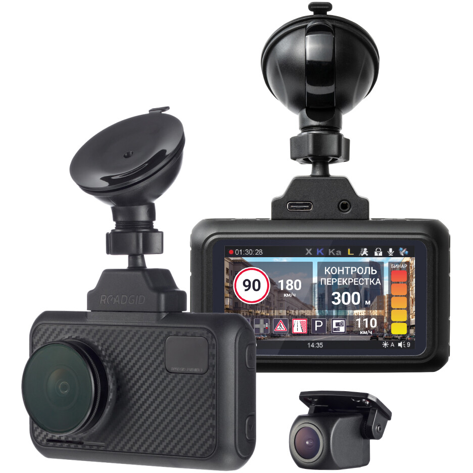 Автомобильный видеорегистратор Roadgid Premier 3 2CH GPS - 1045110 - фото 2