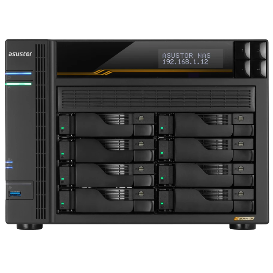Сетевое хранилище (NAS) ASUSTOR LOCKERSTOR 8 Gen3 (AS6808T) - AS6808T/90IX01T8-BW3S00 - фото 2