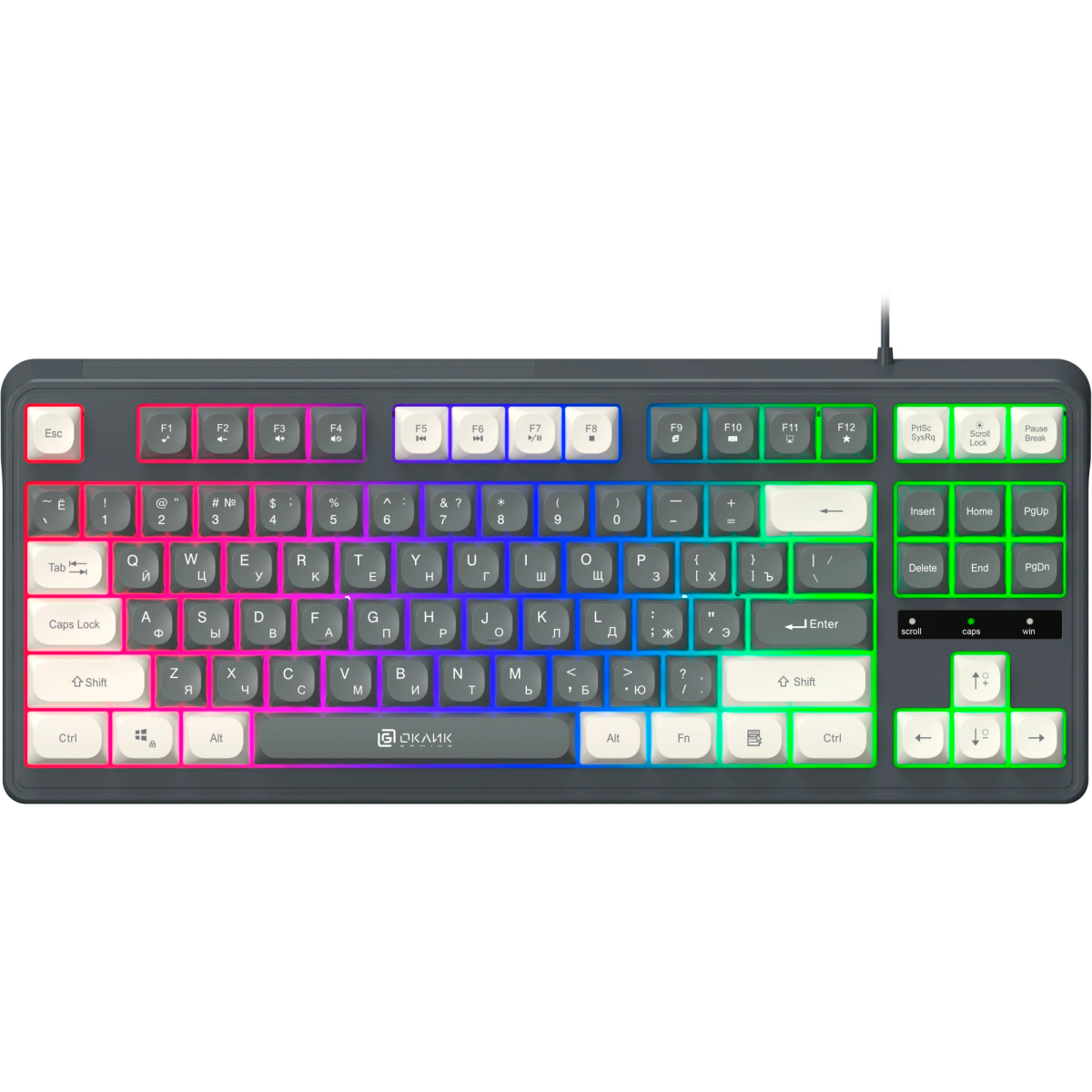 Клавиатура Oklick 711G Grey - 1790385