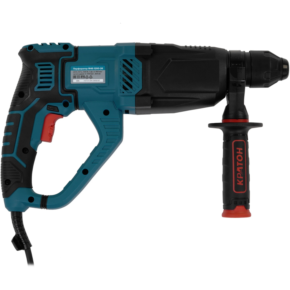 Перфоратор КРАТОН RHE-1200-26 - 3 07 01 034 - фото 2