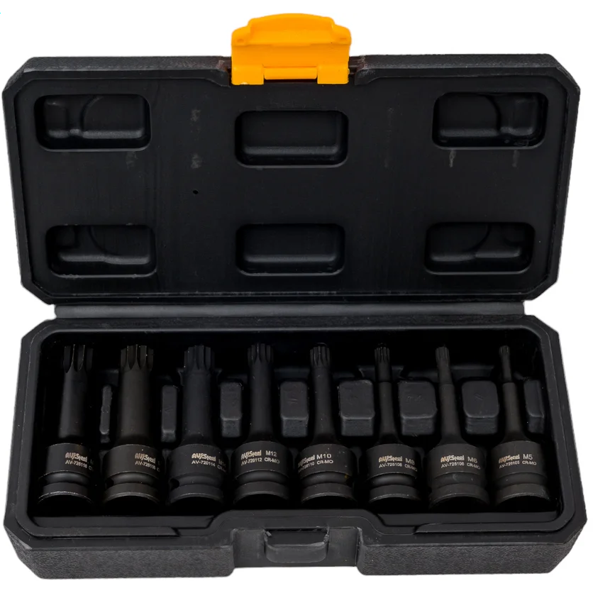 Набор торцевых головок AV Steel AV-726408 - фото 2