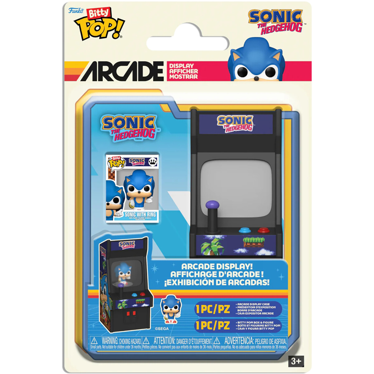 Фигурка Funko Bitty POP! Arcade Sonic the Hedgehog Sonic with Ring - 85250 - фото 4