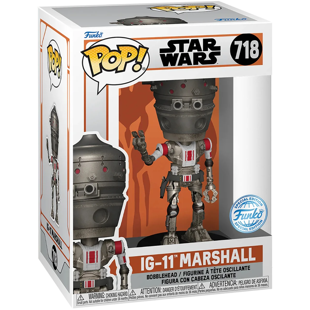 Фигурка Funko POP! Bobble Star Wars Mandalorian S10 IG-11 Marshall - 78342 - фото 2