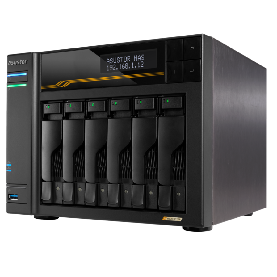 Сетевое хранилище (NAS) ASUSTOR LOCKERSTOR 6 Gen3 (AS6806T) - AS6806T/90IX01T6-BW3S00 - фото 3