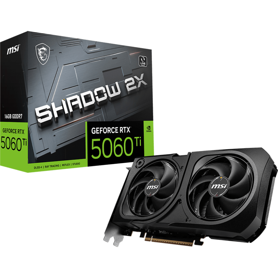 Видеокарта NVIDIA GeForce RTX 5060 Ti MSI 16Gb (RTX 5060 TI 16G SHADOW 2X PLUS) - фото 5