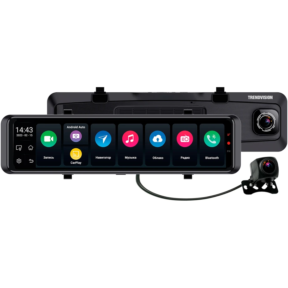 Автомобильный видеорегистратор TrendVision aMirror 15 Android UNIVERSE