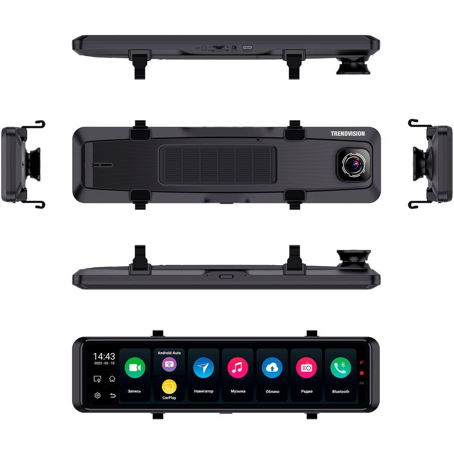 Автомобильный видеорегистратор TrendVision aMirror 15 Android UNIVERSE - фото 3