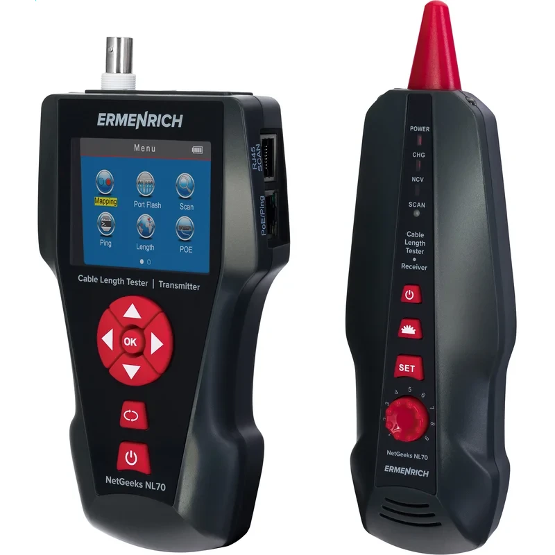Измеритель длины кабеля ERMENRICH NL70 - 82555 - фото 2
