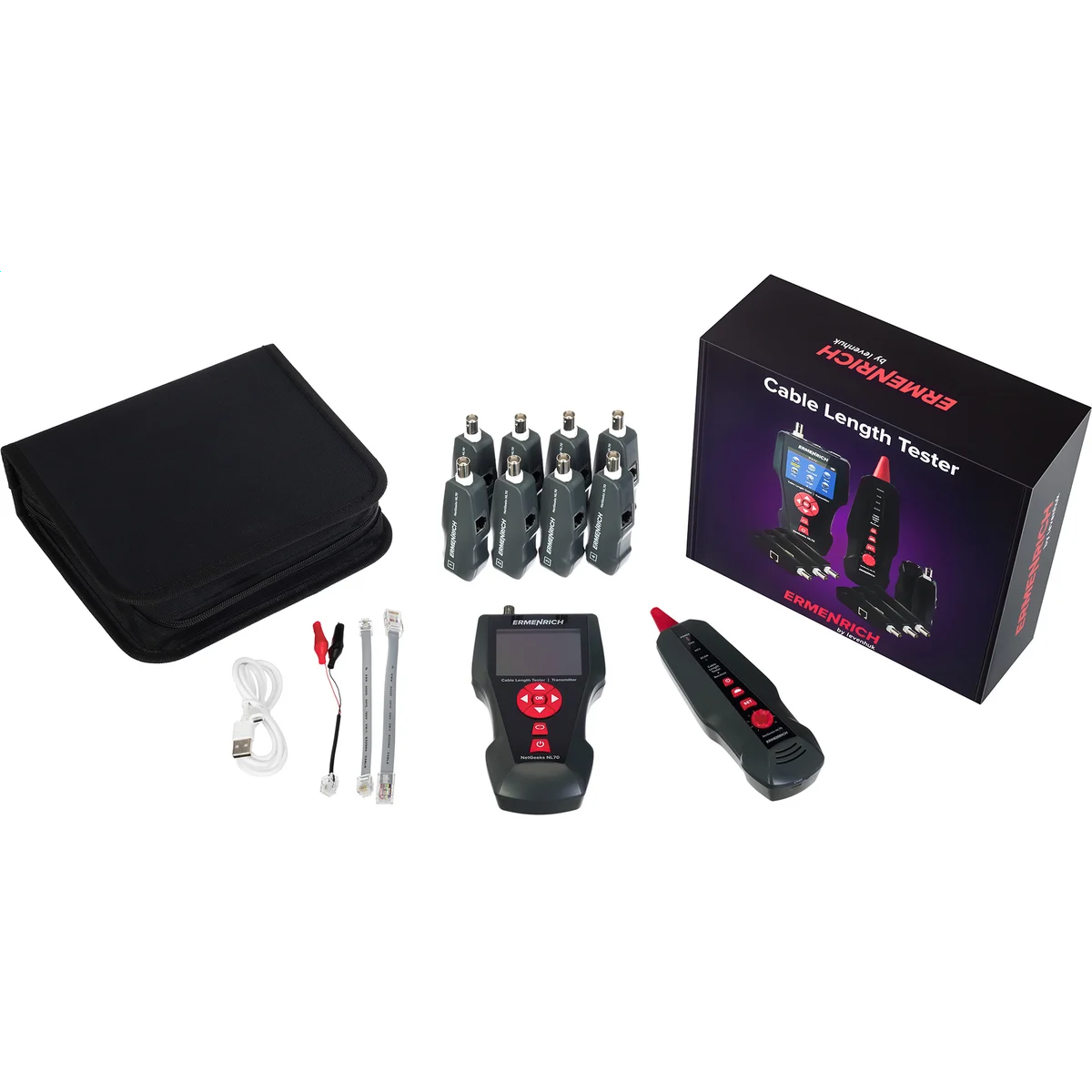 Измеритель длины кабеля ERMENRICH NL70 - 82555 - фото 9