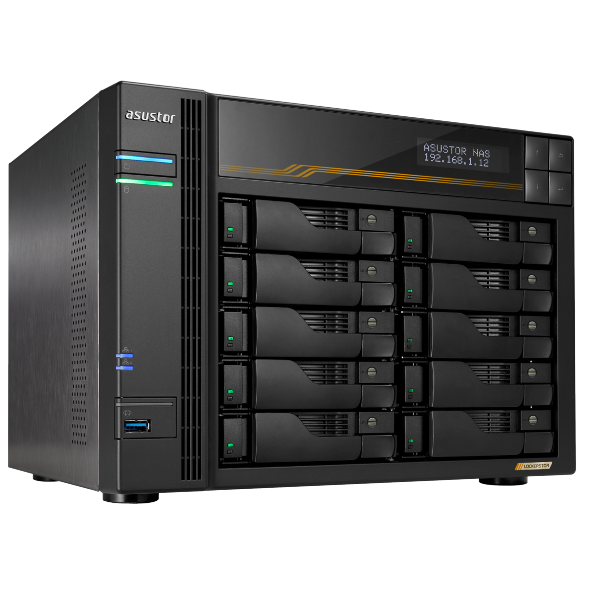 Сетевое хранилище (NAS) ASUSTOR LOCKERSTOR 10 Gen3 (AS6810T) - AS6810T/90IX01T0-BW3S00